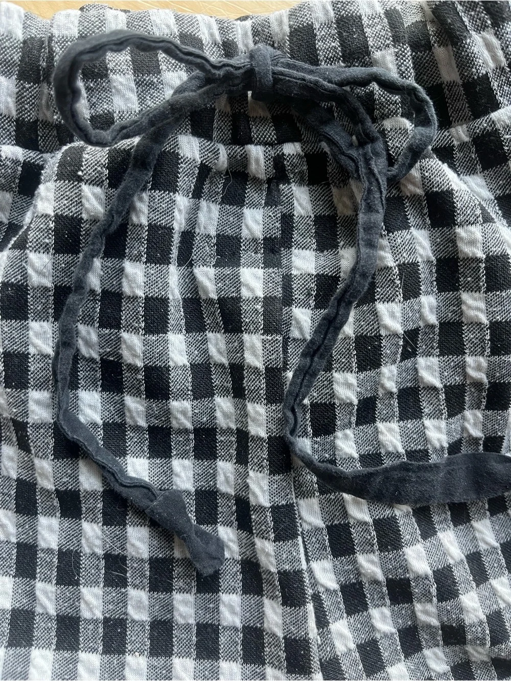 Upcycled Satchel style Purse. Black& White Check. One size.
